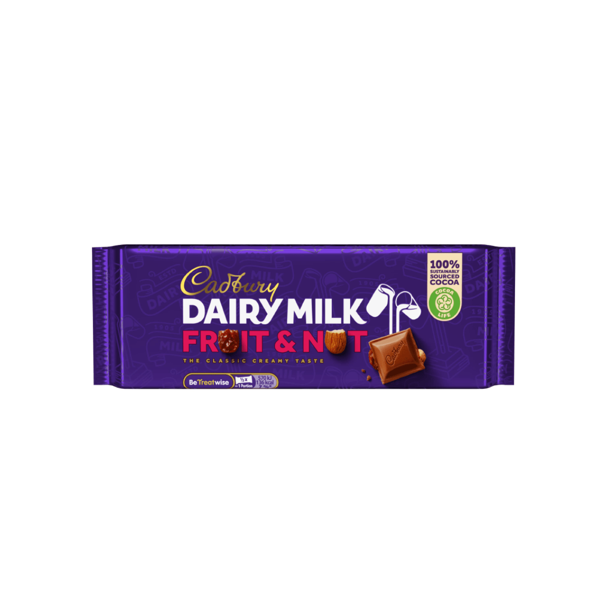 Cadbury Dairy Milk Fruit & Nut 110g X 18