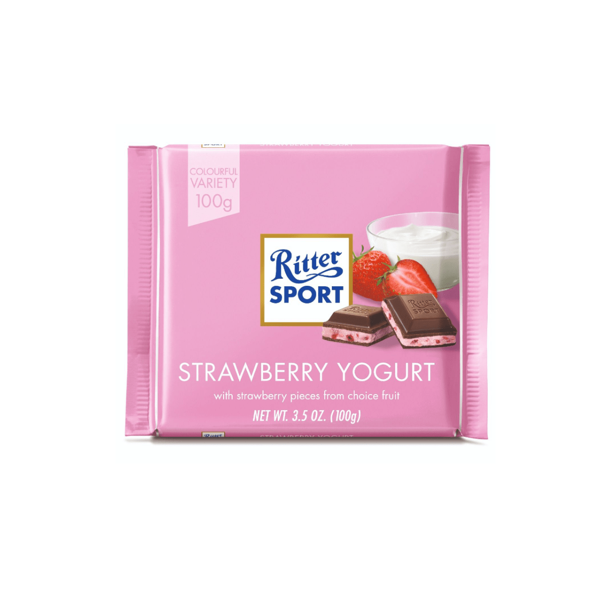 RITTER SPORT YOGHURT STRAWBERRY 100G X 12