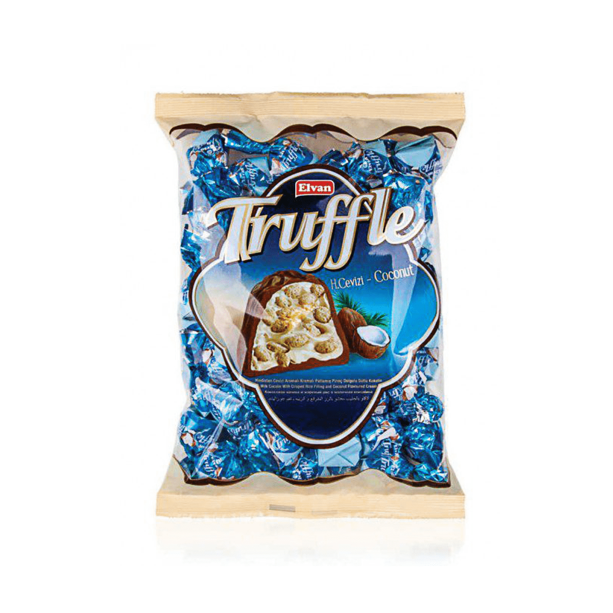 ELVAN TRUFFLE BAGS COCONUT 1KG X 8